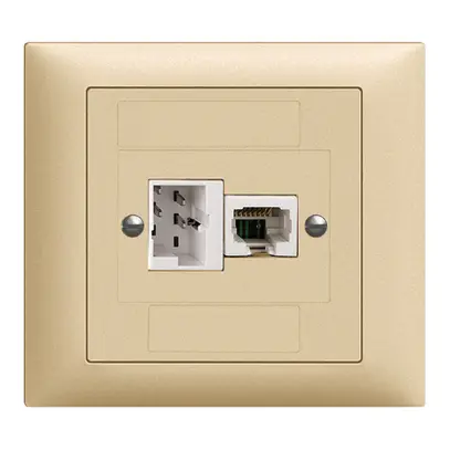 Presa INS xDSL RJ45/TT83 sand ITplus EDIZIOdue con filtro 