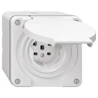 Presa NAP NEVO, 1×T25, IP21, bianco 