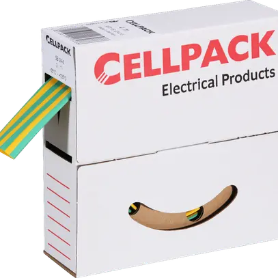 Gaine rétractable SB 24mm×4m vert/jaune 