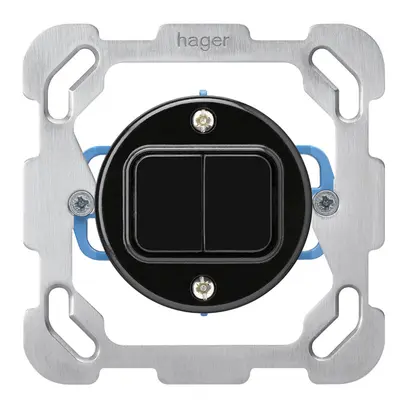 Insert pour interrupteur ENC basico 3/1L+A-R/1L avec plaque de fixation noir 