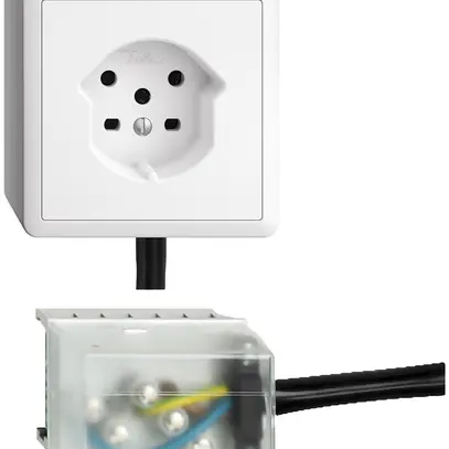 Prise AP EDIZIOdue T15 blanc Snap pour câble plat Powerbus 