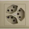 Prise INC 3×T23 16A EDIZIOdue sand, avec bornes enf. 