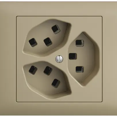 Presa INS 3×T23 16A EDIZIOdue sand, con morsetti innest. 