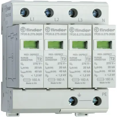 Überspannungsschutz SPD 2 TN-S 160A, mit Rückmeldekontakt 