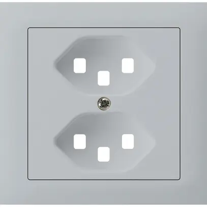 Kit frontale INS kallysto per presa INS G3 2×T23 telaio avvitabile grigio chiaro 