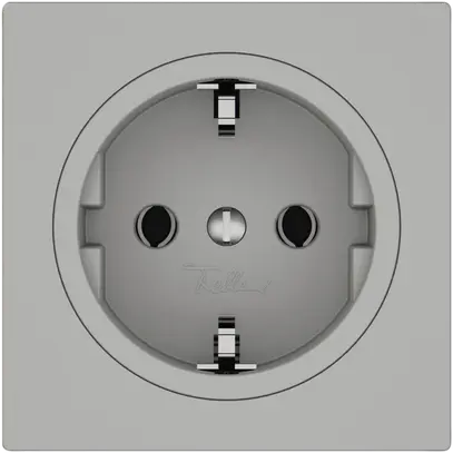 Prise EDIZIO.liv SNAPFIX® SCHUKO 16A 230V 60×60mm gris clair 