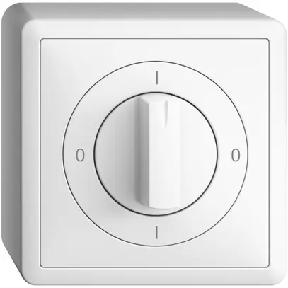 Interrupteur rotatif AP EDIZIOdue 0/2P blanc, a. manette 