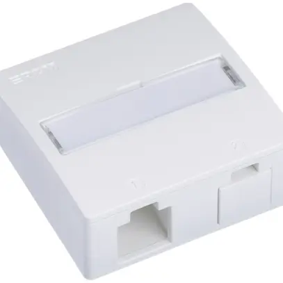 Kit de montage AP R&M sortie verticale 2×cat.6A logement "Spécial", blanc 