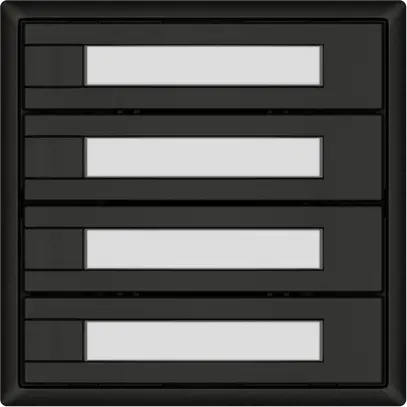 Poussoir universel EDIZIO.liv UNI SNAPFIX® 12…48V s.LED 4× comm.1T étiqu.no 