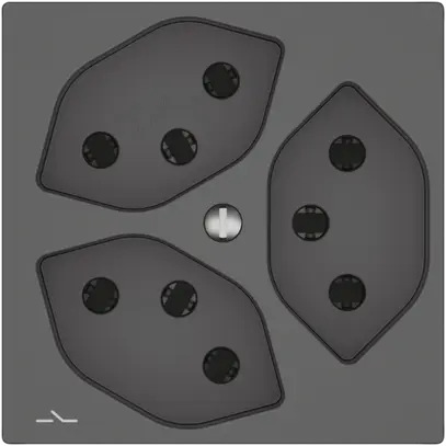 Presa EDIZIO.liv SNAPFIX® 3×T13 1×S grs 