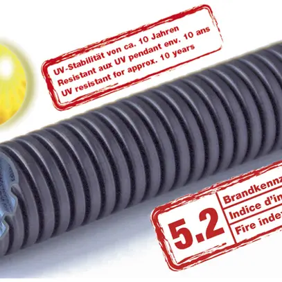 Tube d'installation PLICA UV-Flex M50 gliss noir 