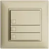 Poussoir univ. ENC 3×1t bornes enf. EDIZIOdue vanille, sans LED 