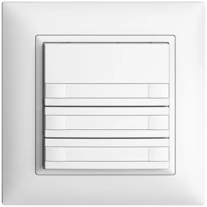 Pulsante INC KNX 6×EDIZIOdue bianco RGB senza LED con inserto carta 