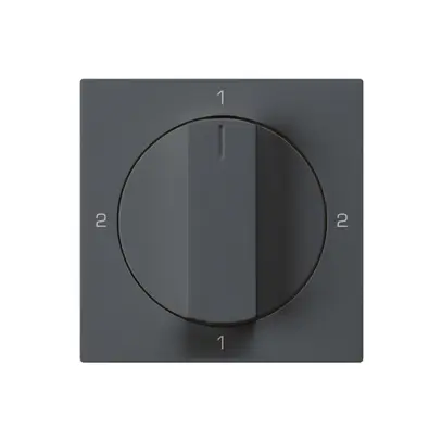 Kit frontale per interruttore rotativo S3 60×60mm kallysto 2-1-2-1 antracite 