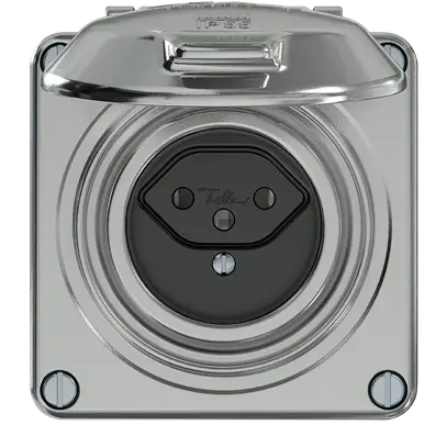 Presa ELEMENT SNAPFIX® 1×tipo 13 10A 250V con coperchio IP55 all 