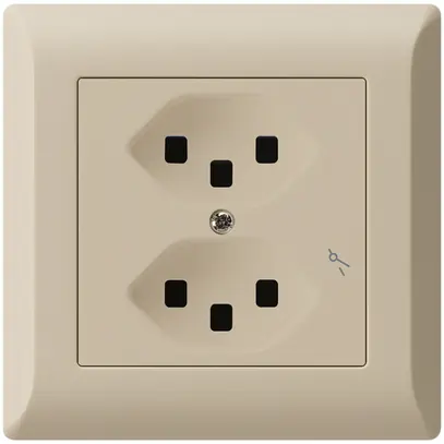 Presa INC Hager kallysto.line 2×T23 1×S C beige 