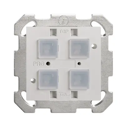 Tasto EDIZIOdue elegance 4×con BCU, connettore & LED 