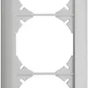 Cadre de recouvrement EDIZIOdue 1×3 gris clair 