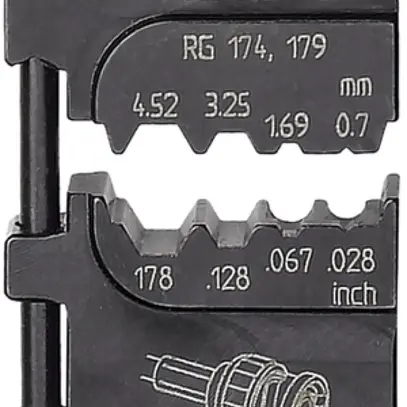 Matrice di ricambio CRIMPFOX M CX 2/DIE per BNC/TNC 