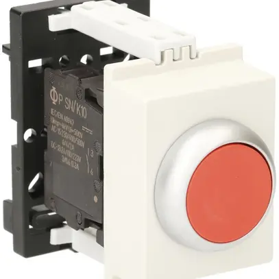 Pulsante AMD K&N, 1Ch/1R 6A, 2UM, calotta rosso 