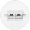 Boîte de raccordement ENC pour 58 2RJ45 séparé, blanc 
