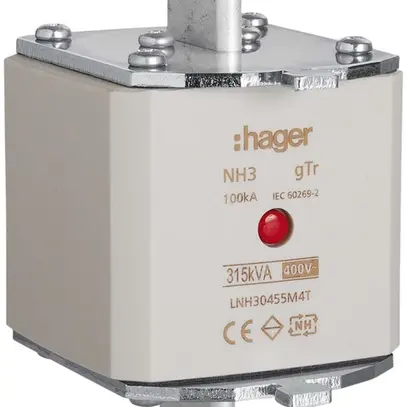 Fusibile HPC Hager DIN3c 400VAC 231A 160kVA gTr segnalatore centrale inox. 