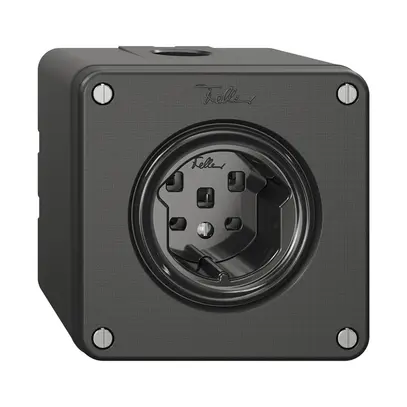 Prise NAPU NEVO, 1×T25, noir 