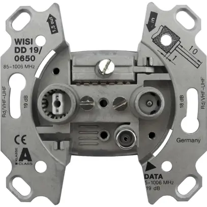 Prise de données R/TV DD19 19dB 5…65MHz, sans crampon 
