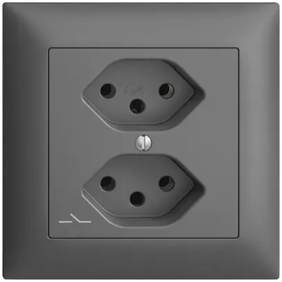 Presa INC EDIZIOdue 2×T13 grigio scuro, 1×S 