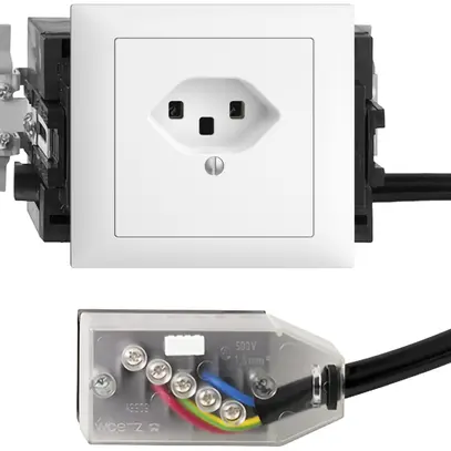 Prise INC EDIZIOdue T23 L1 blanc 49…69mm Snap pour Technofil 