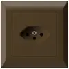 Prise ENC kallysto.line T13 brun avec sécurité enfants 