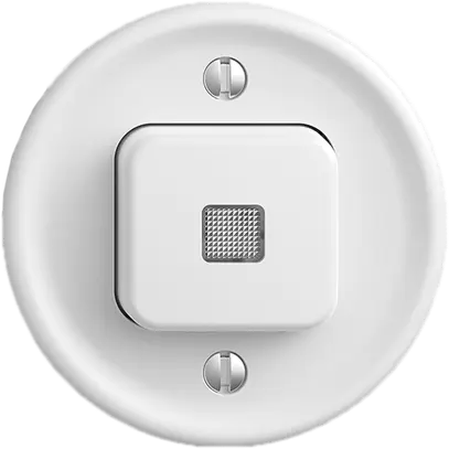 Pulsante luminoso INC STANDARDdue A-R/1P bianco, con lente, LED giallo 