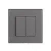 Commande pour interrupteur 2K/2T Edue Wiser gris foncé 