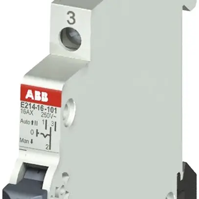 Interruttore di gruppo AMD ABB E214, 16A/250V 1L 1C, ½UM, "I-0-II" 
