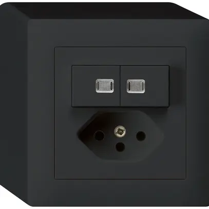 Combinazione luminosa AP 3/1P+A-R+T13 nero kallysto 