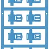 Marcatore di conduttore Weidmüller MultiCard SFC p.Ø3.5…7mm 21×12.5mm PA66 blu 