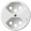 Disco frontale per presa Hager basico 2×tipo 23 1×S H bianco 