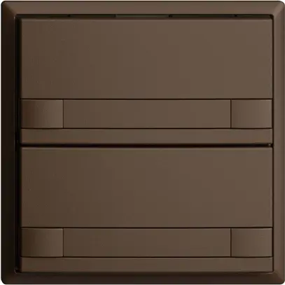 Poussoir ENC KNX 2× EDIZIOdue colore coffee RGB sans LED avec insert papier 