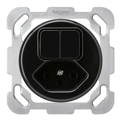 Inserto per combinazione INC 1/3+3/1L+tipo 13 nero basico 