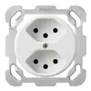 Insert pour prise ENC basico 2×type 13 blanc avec sécurité enfants 