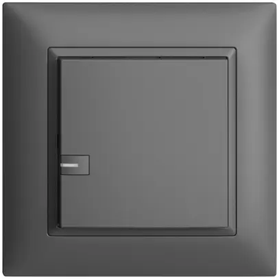 Poussoir ENC KNX 1× EDIZIOdue gris foncé RGB avec LED 