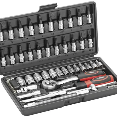 Set di chiavi a tubo CIMCO 45 pezzi 6.3mm (1/4“) 