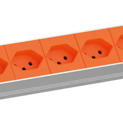 Prise multiple 19" BACHMANN 8×T13 2m 1UH orange 