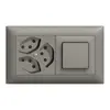 Combinazione INC EDIZIOdue 3×T13 +3/1P grigio scuro, orizzontale 