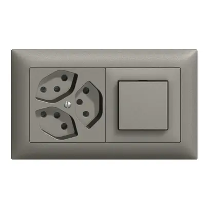 Combinazione INC EDIZIOdue 3×T13 +3/1P grigio scuro, orizzontale 