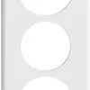 Placca di copertura STANDARDdue 3×1 bianco 1×Ø58, 1×Ø50, 1×Ø58 