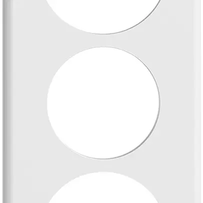 Placca di copertura STANDARDdue 3×1 bianco 1×Ø58, 1×Ø50, 1×Ø58 