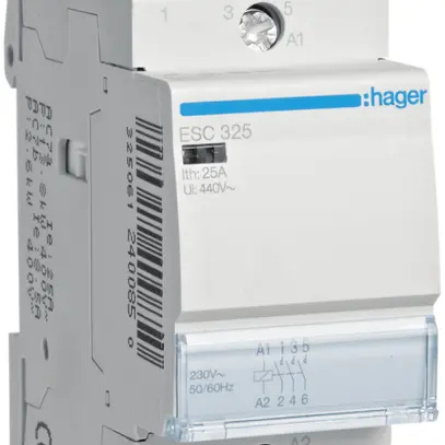 Contacteur AMD Hager 230VAC 3 fermeur 0 ouvreur 25A 2UM 