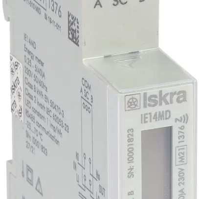 Contatore di energia digitale AMD ISKRA 1 fase MID 40A bidire.RS485 M-Bus RTU IR 