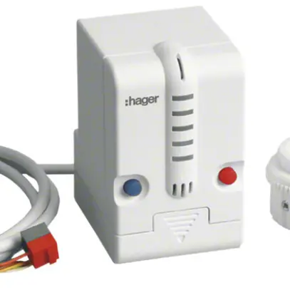 Servomoteur de valve KNX Hager TX502 commandé par électromoteur avec thermostat 